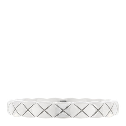 Chanel 18K White Gold Mini Coco Crush Ring 55 7.25 1 of 5