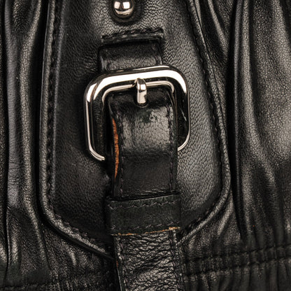 Prada Nappa Gaufre Shopping Satchel Black 9 of 10