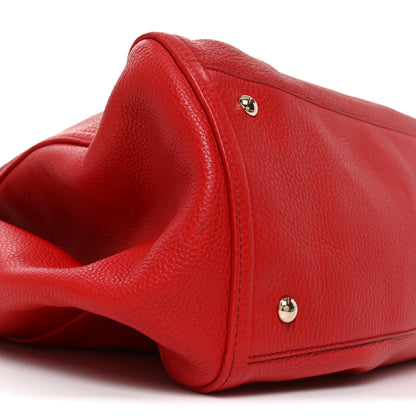 Gucci Pebbled Calfskin Large Soho Shoulder Bag Red 9 of 10