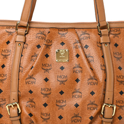 MCM Visetos Medium Essentials Shopper Tote Cognac 9 of 12