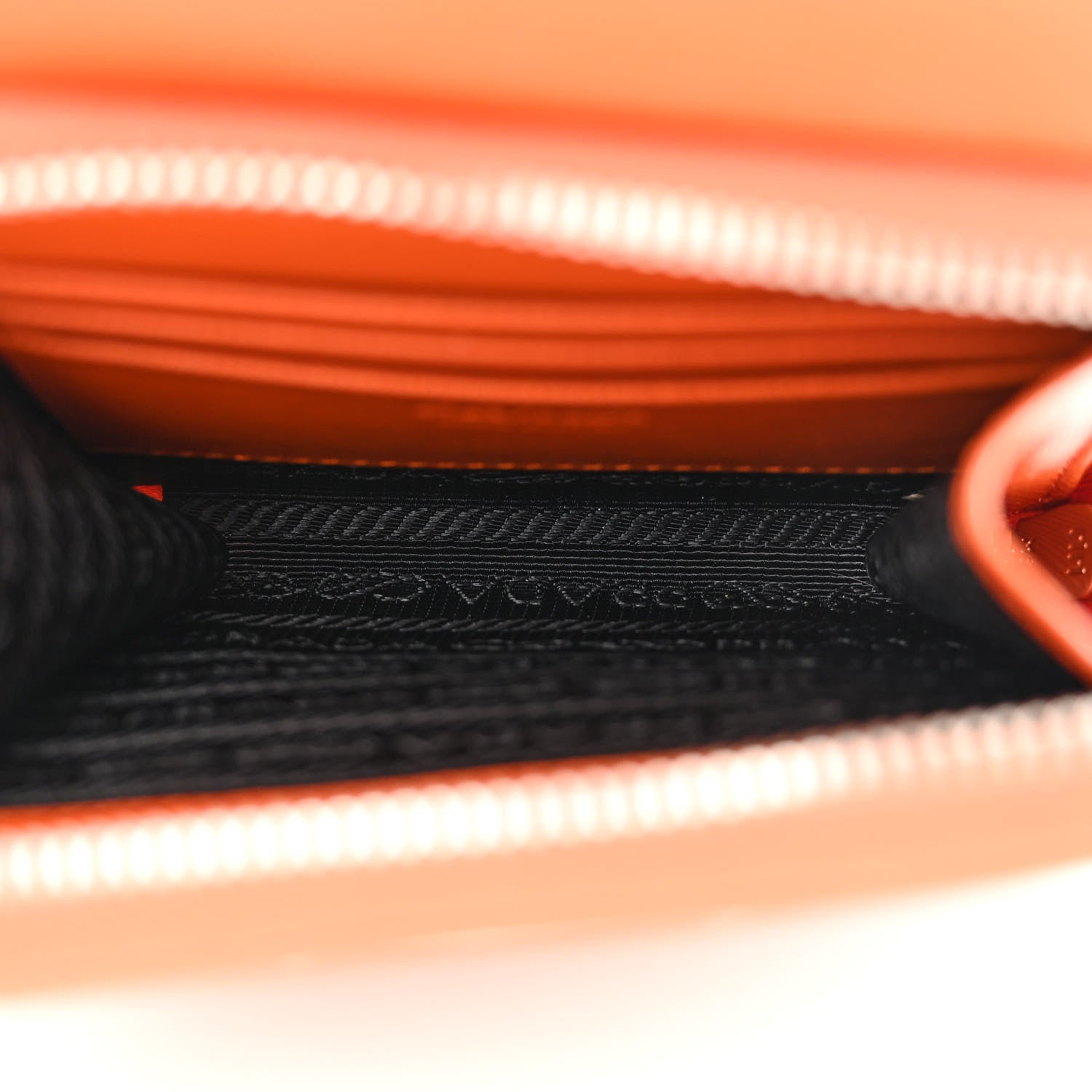 Prada Saffiano Phone Crossbody Pouch Papaya 6 of 14