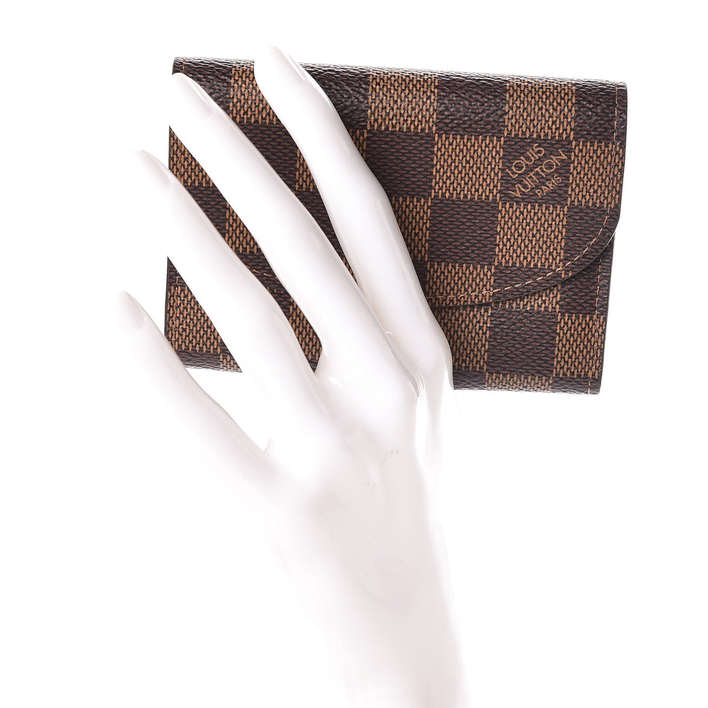 Damier Ebene Rosalie Coin Purse Rose Ballerine