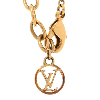 Louis Vuitton Metal Crystal Petit Louis Bracelet Gold 4 of 6