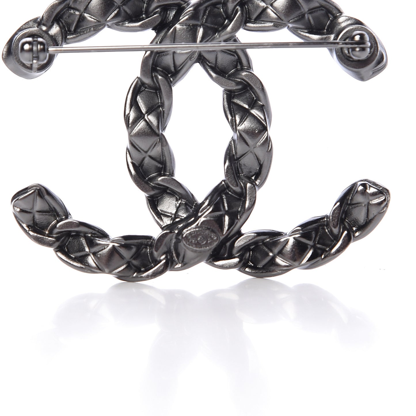 Ruthenium Chain CC Brooch