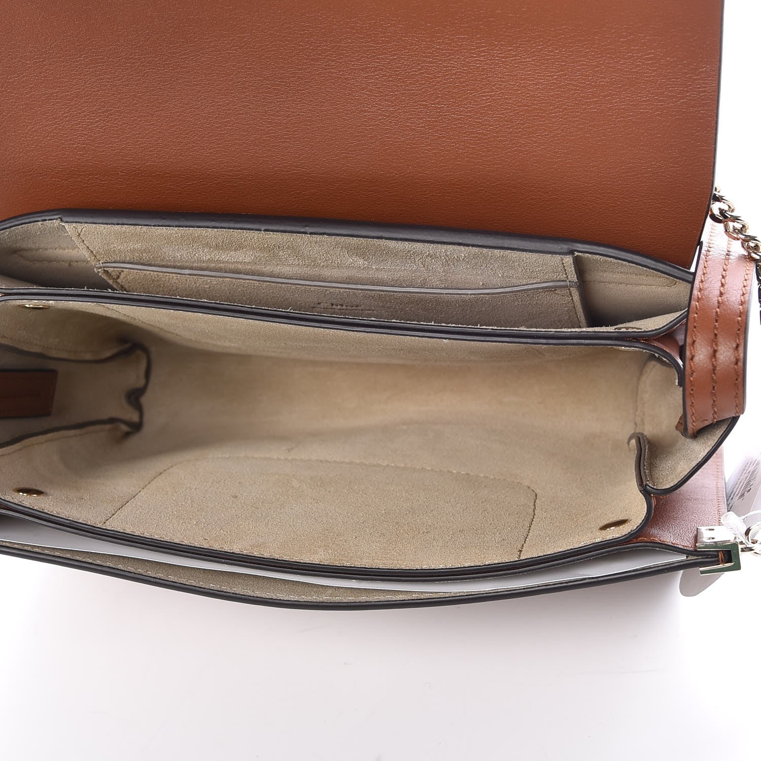 Chloe Suede Calfskin Small Faye Shoulder Bag Tobacco 5 of 6
