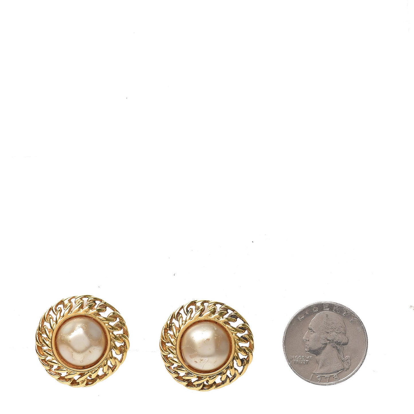 Pearl Clip On Earrings Gold