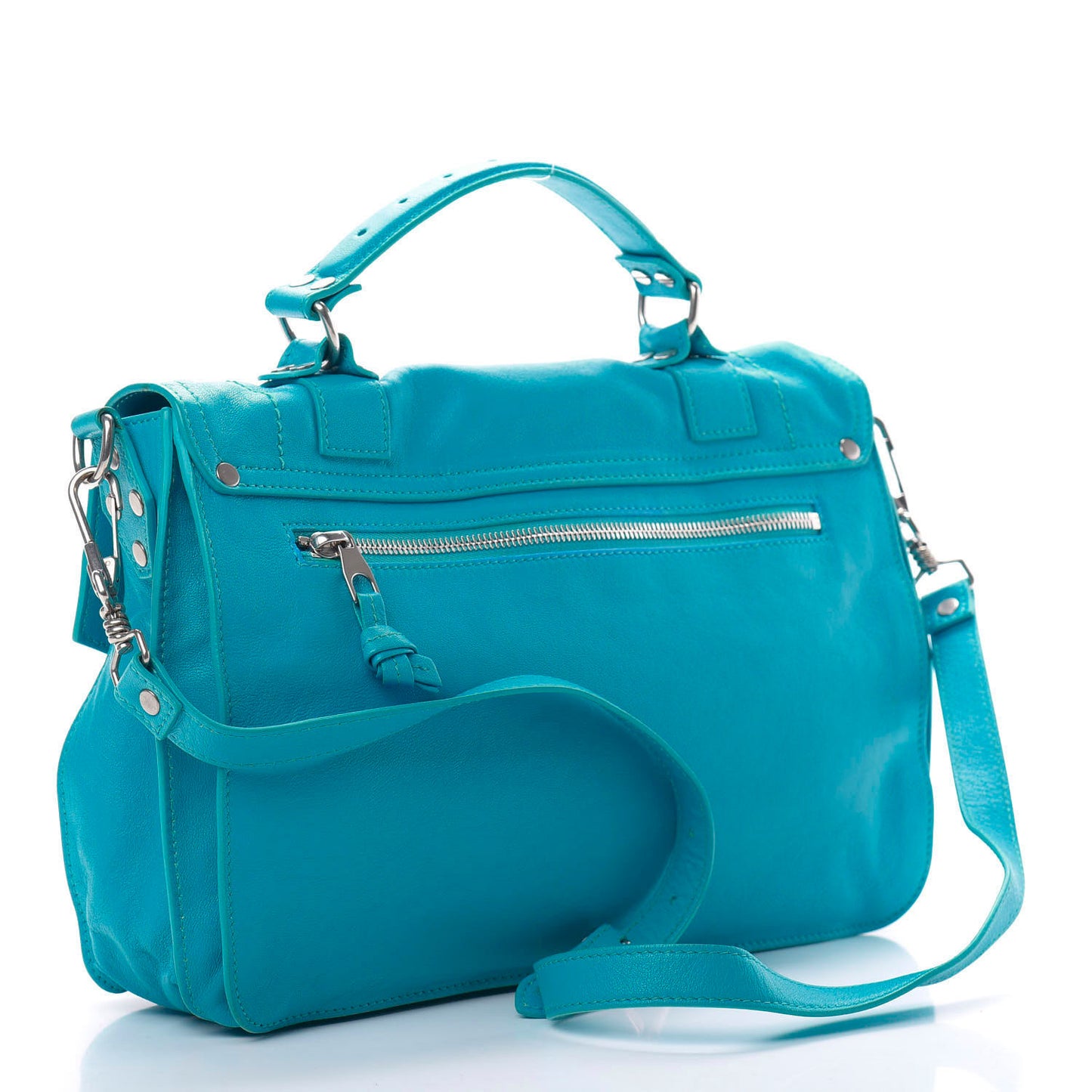 Lambskin Medium PS1 Satchel Turquoise