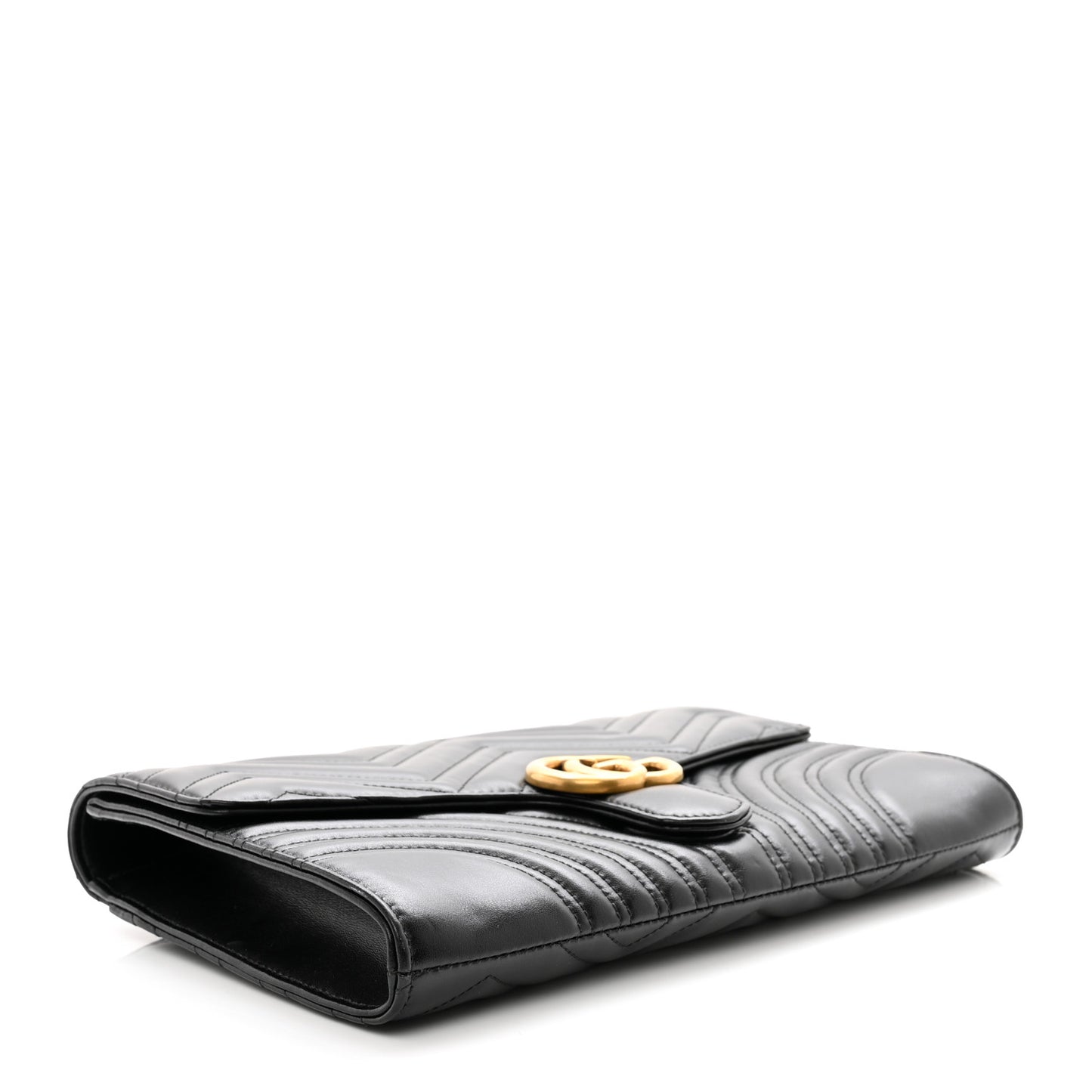 Calfskin Matelasse GG Marmont Clutch Black