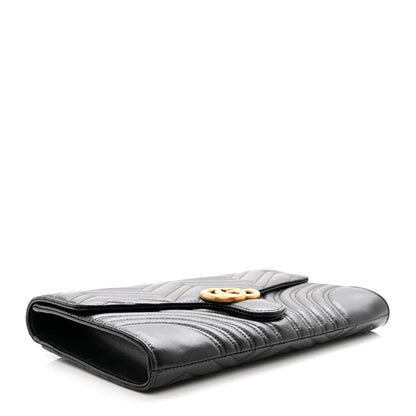 Gucci Calfskin Matelasse GG Marmont Clutch Black 4 of 7