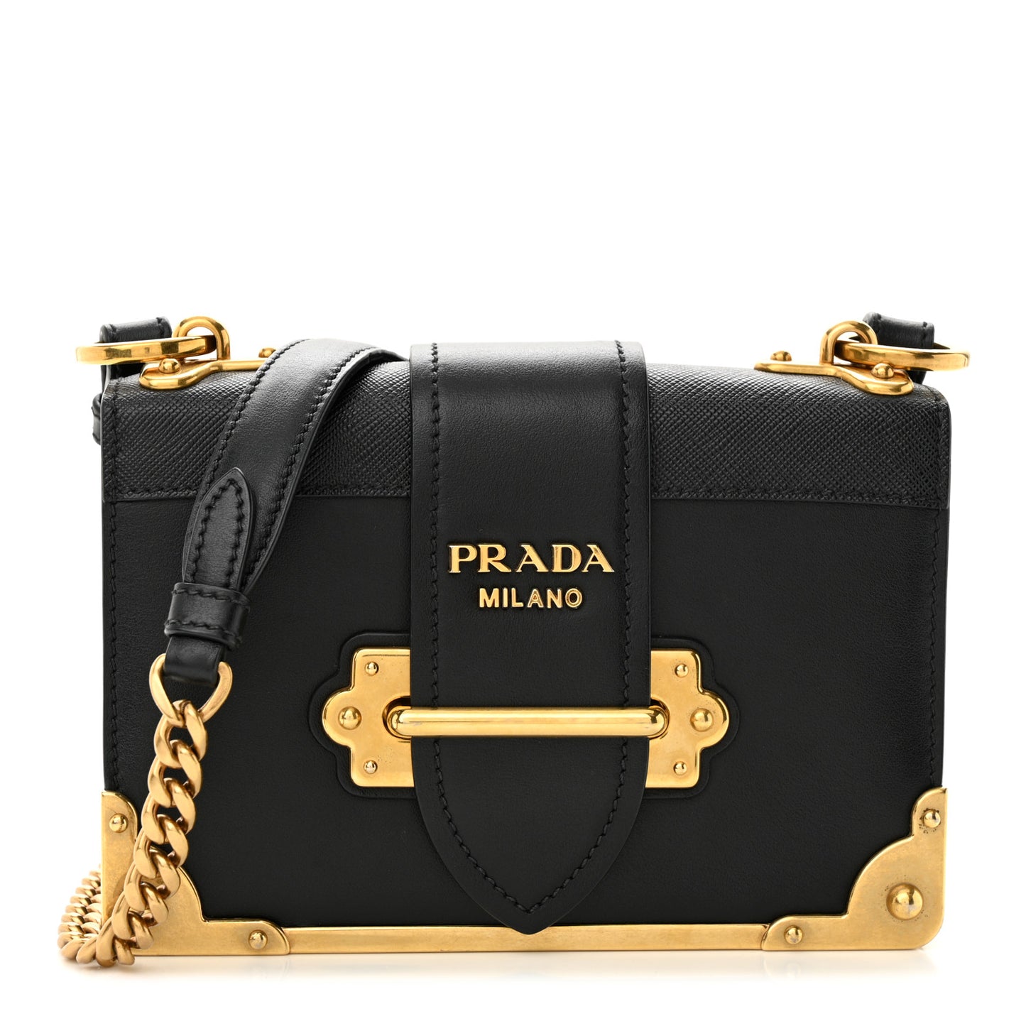 City Calf Saffiano Cahier Bag Black