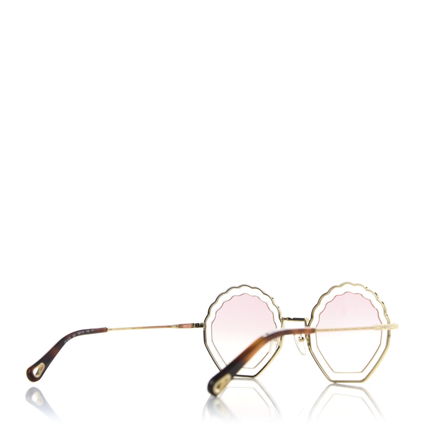 Scalloped Sunglasses CE147S Gold Pink