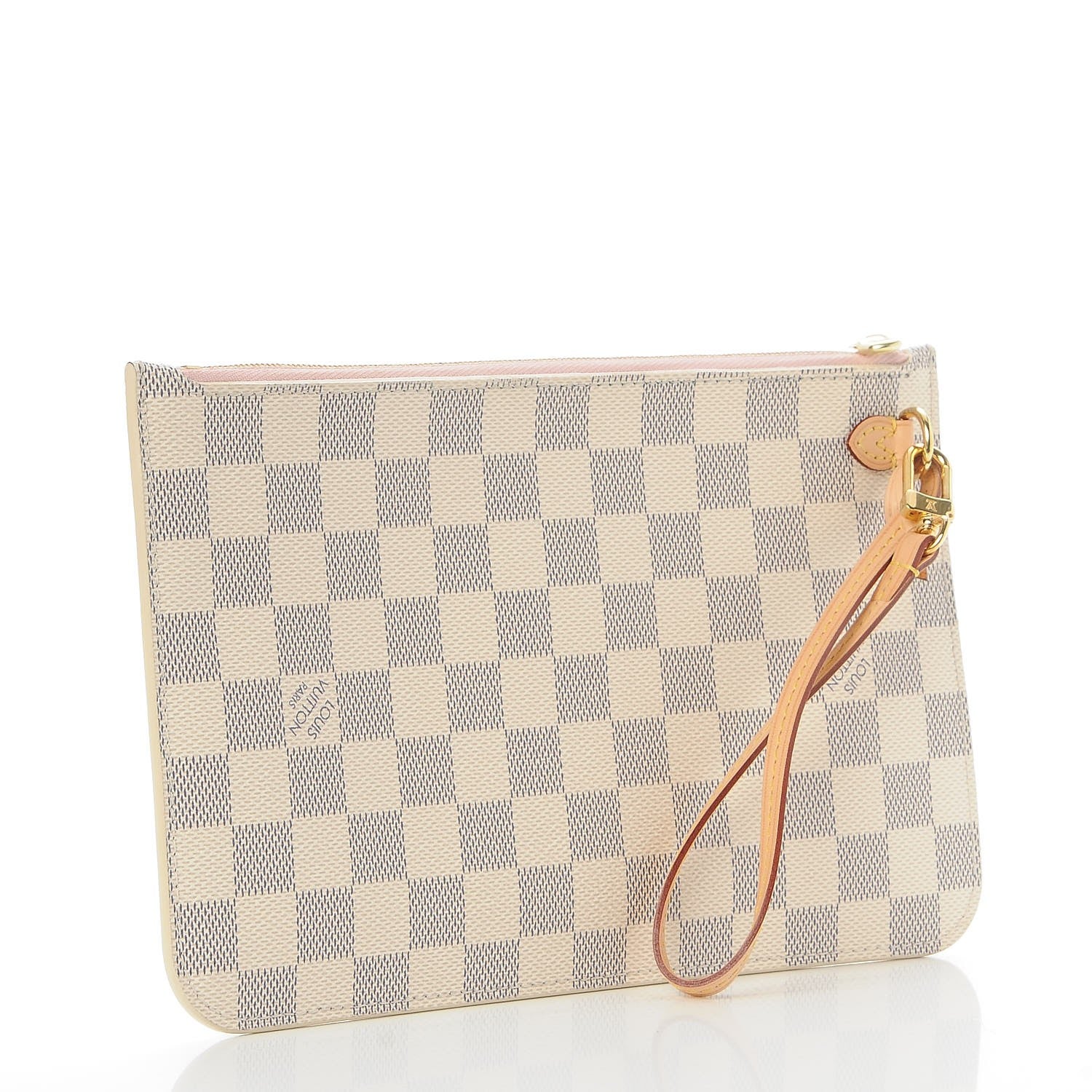 Louis Vuitton Damier Azur Neverfull MM GM Pochette Rose Ballerine 3 of 8