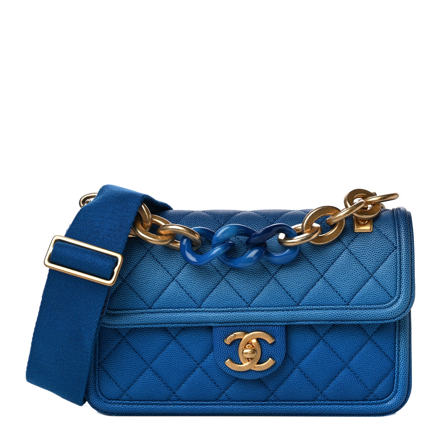 Chanel Caviar Quilted Small Sunset On The Sea Flap Blue 1 of 10