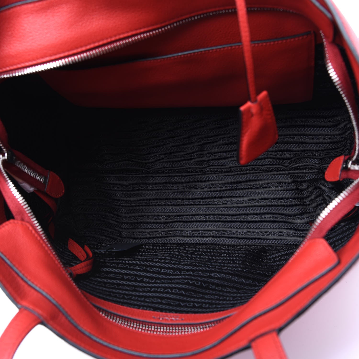 Prada Vitello Phenix Tote Rosso 4 of 10