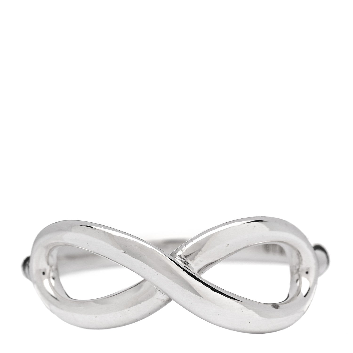 Tiffany Sterling Silver Infinity Ring 51 5.75 1 of 4