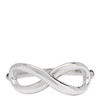 Tiffany Sterling Silver Infinity Ring 51 5.75 1 of 4
