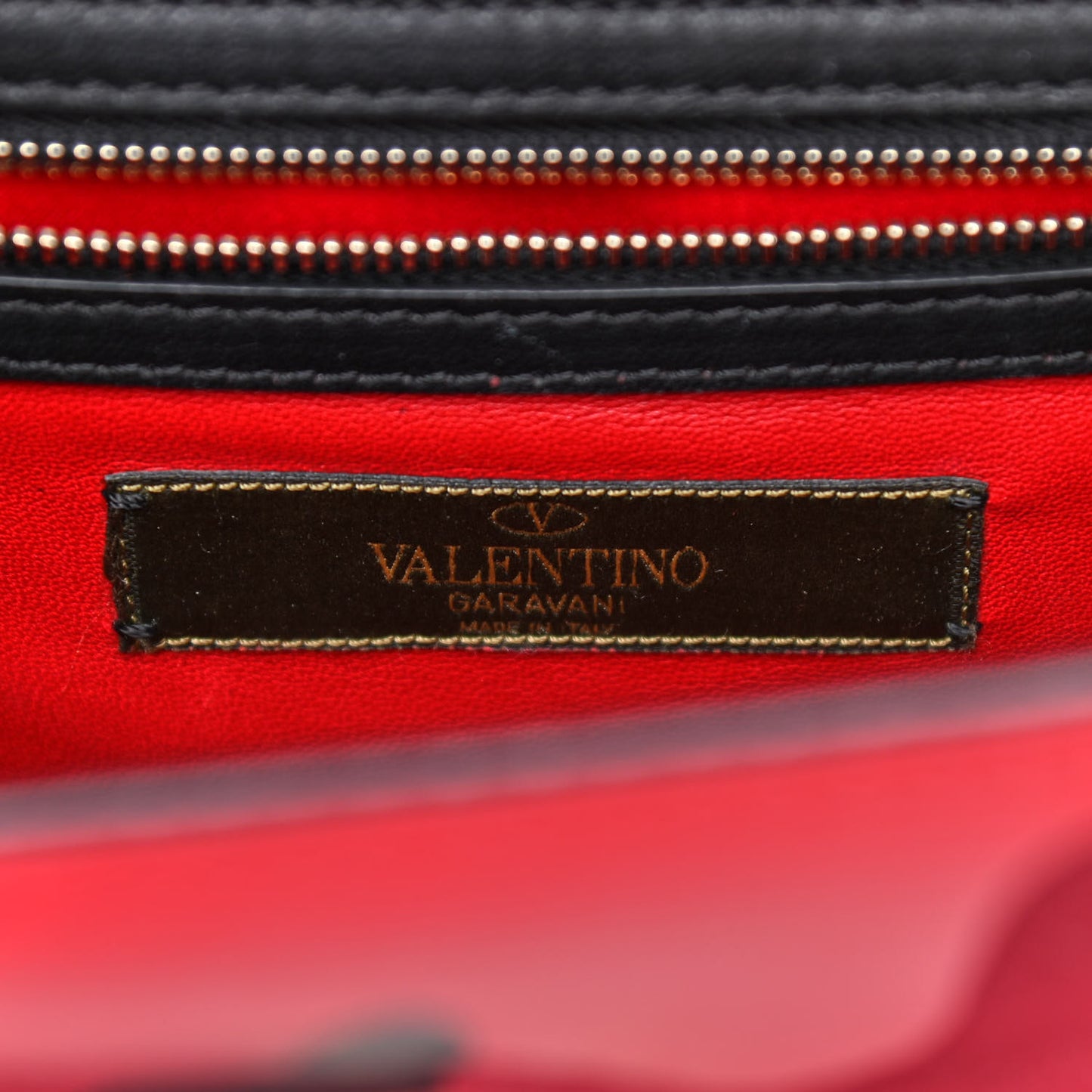 Nappa Canvas Camouflage Medium Glam Lock Rockstud Flap Red