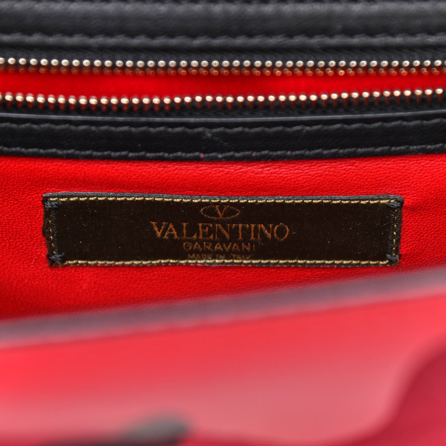 Valentino Garavani Nappa Canvas Camouflage Medium Glam Lock Rockstud Flap Red 5 of 9