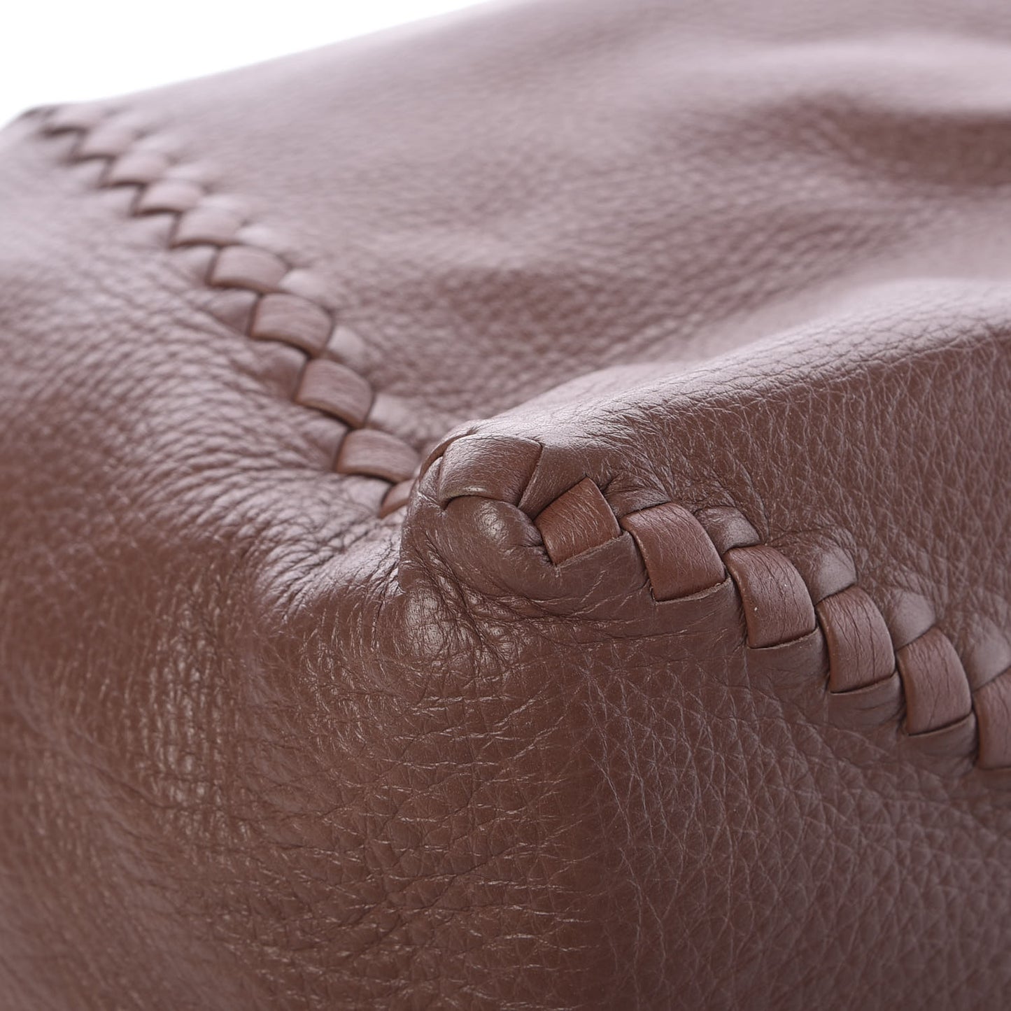 Washed Cervo Deerskin Loop Hobo Bag Elephant