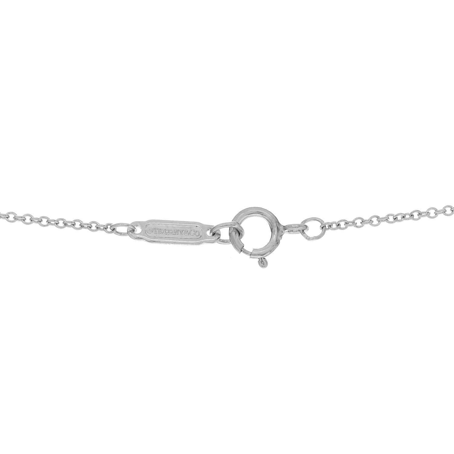 Tiffany Platinum Blue Sapphire Schlumberger Lynn Pendant Necklace 4 of 5