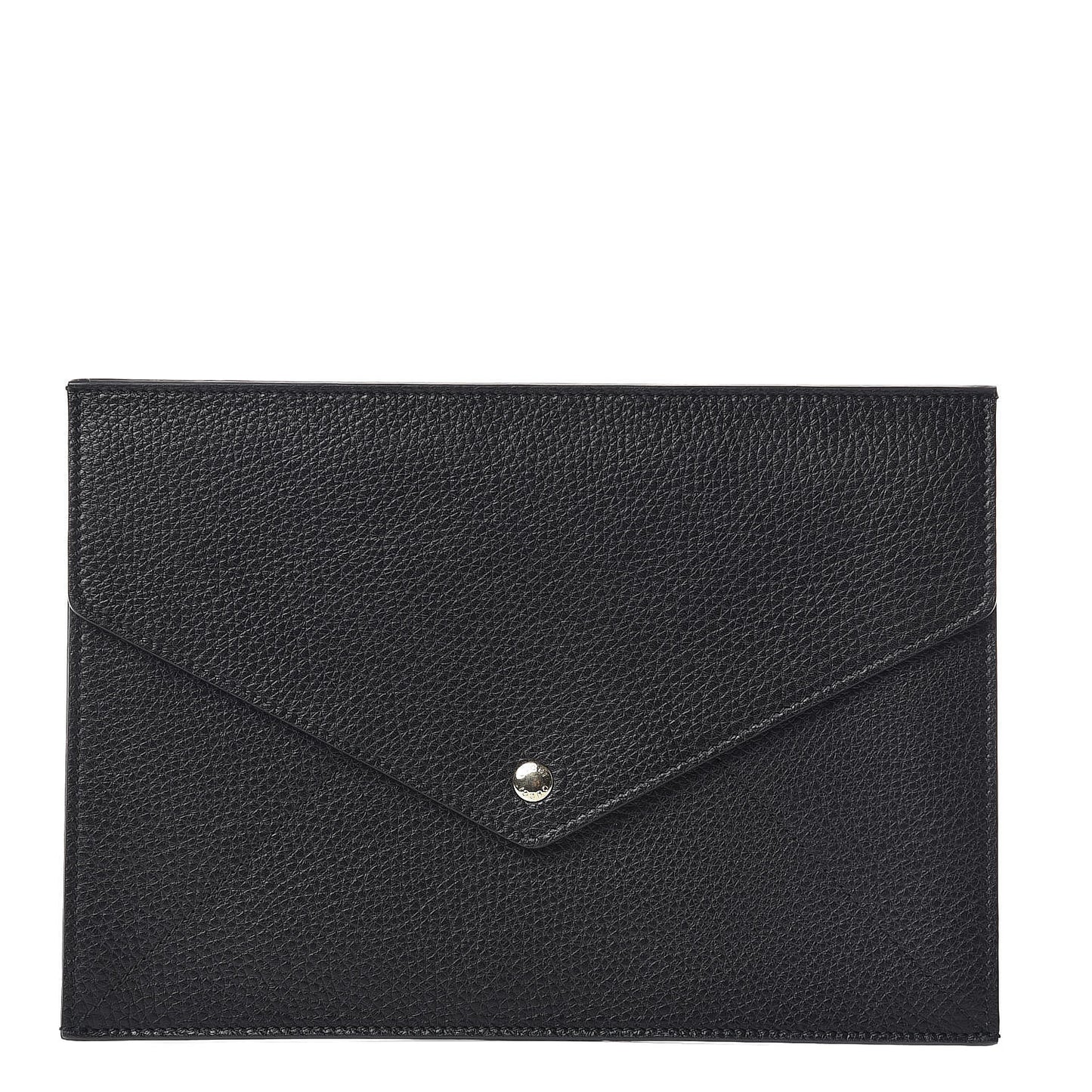 Pebbled Calfskin Soho Document Holder Black