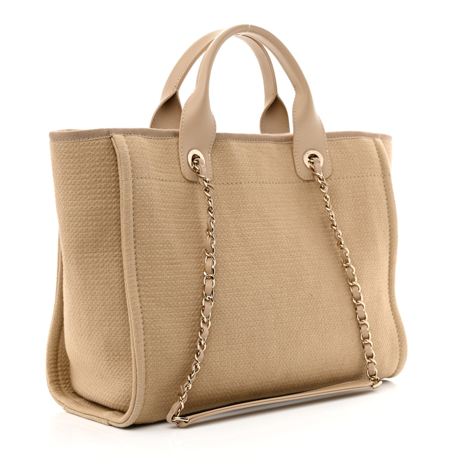 Chanel Mixed Fibers Small Deauville Tote Beige 3 of 10