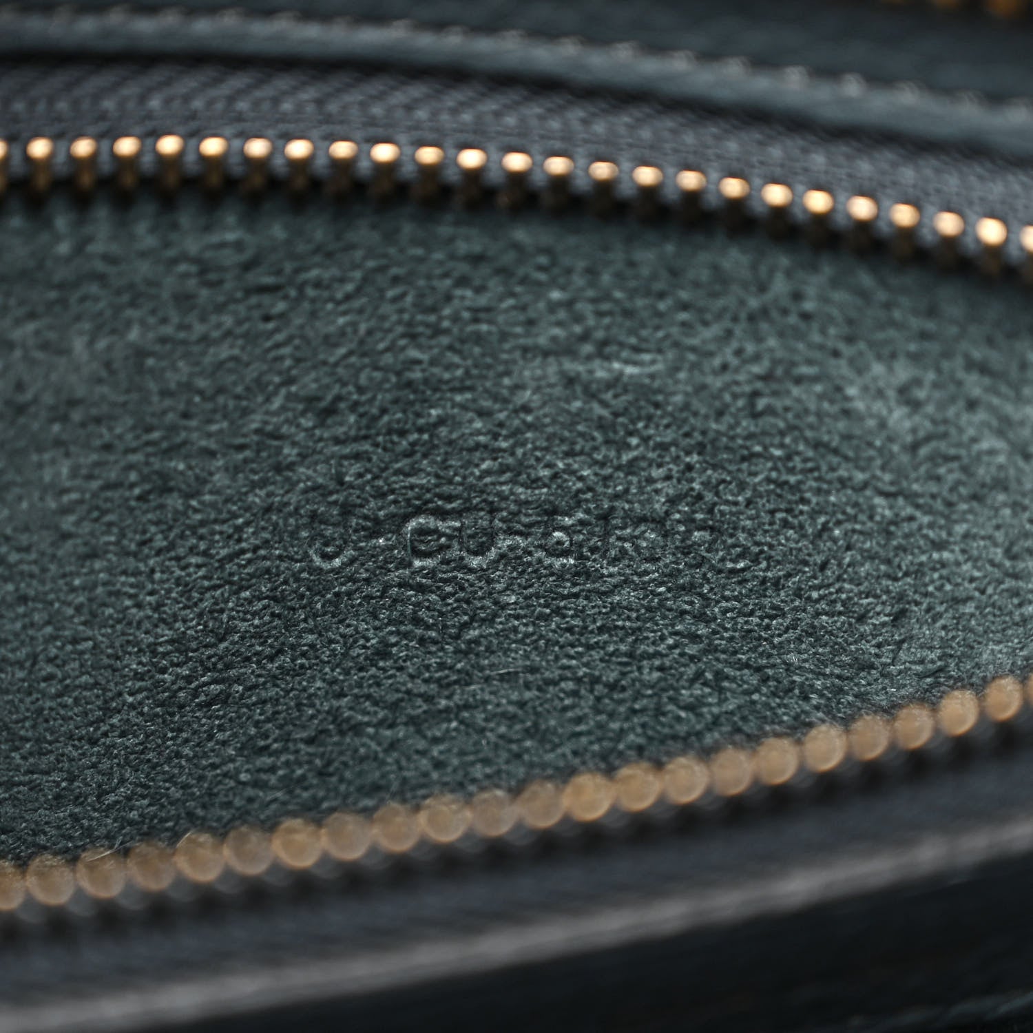 Celine Drummed Calfskin Micro Luggage Petrol 7 of 16