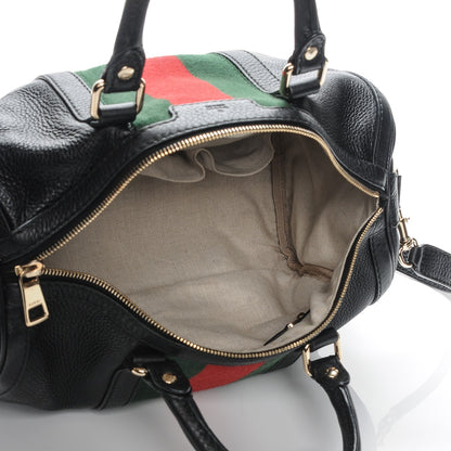 Gucci Calfskin Vintage Web Medium Boston Black 5 of 8