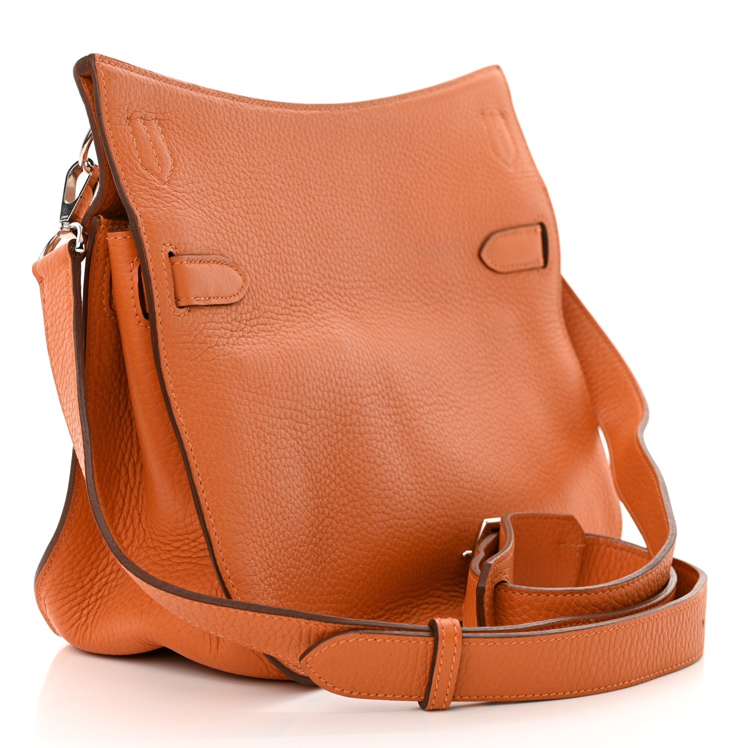 Hermes Taurillon Clemence Jypsiere 28 Orange 3 of 12