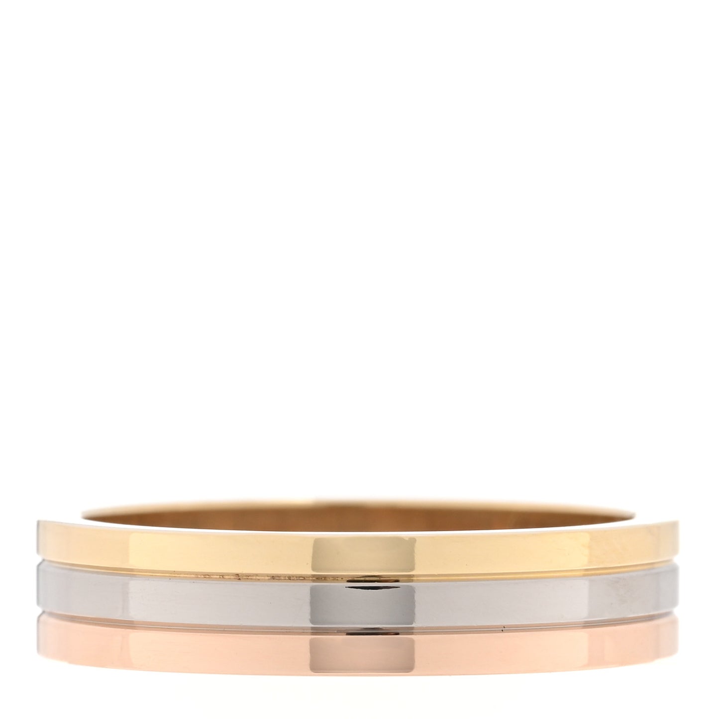 18K Pink White Yellow Gold 4.8mm Vendome Louis Cartier Wedding Band Ring 58 8.25