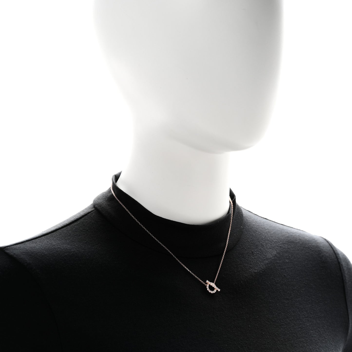 18K Rose Gold Diamond Finesse Pendant Necklace