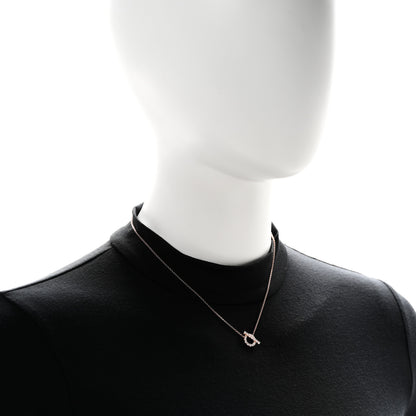 Hermes 18K Rose Gold Diamond Finesse Pendant Necklace 2 of 6