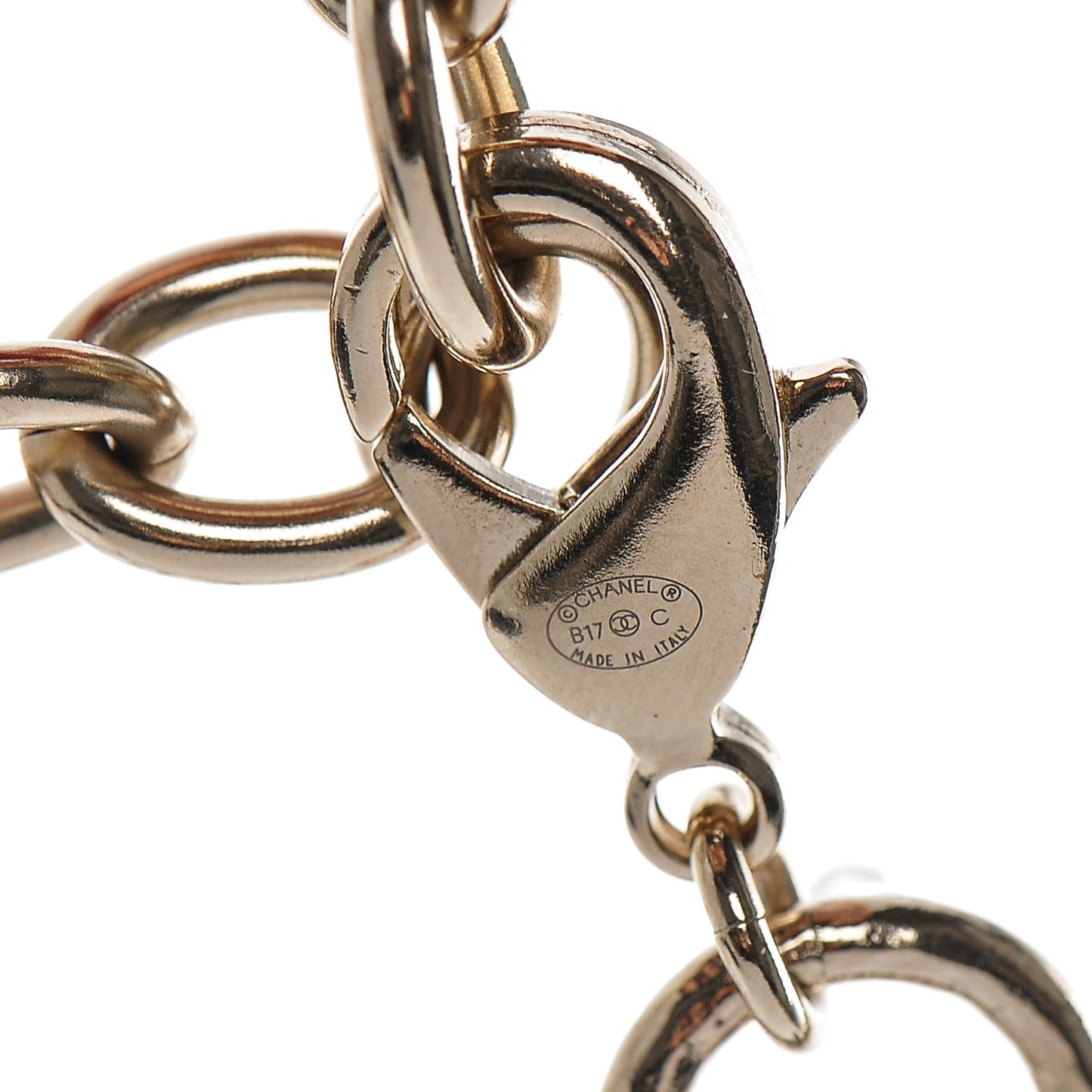 Hoop Cuba Logo Necklace Gold