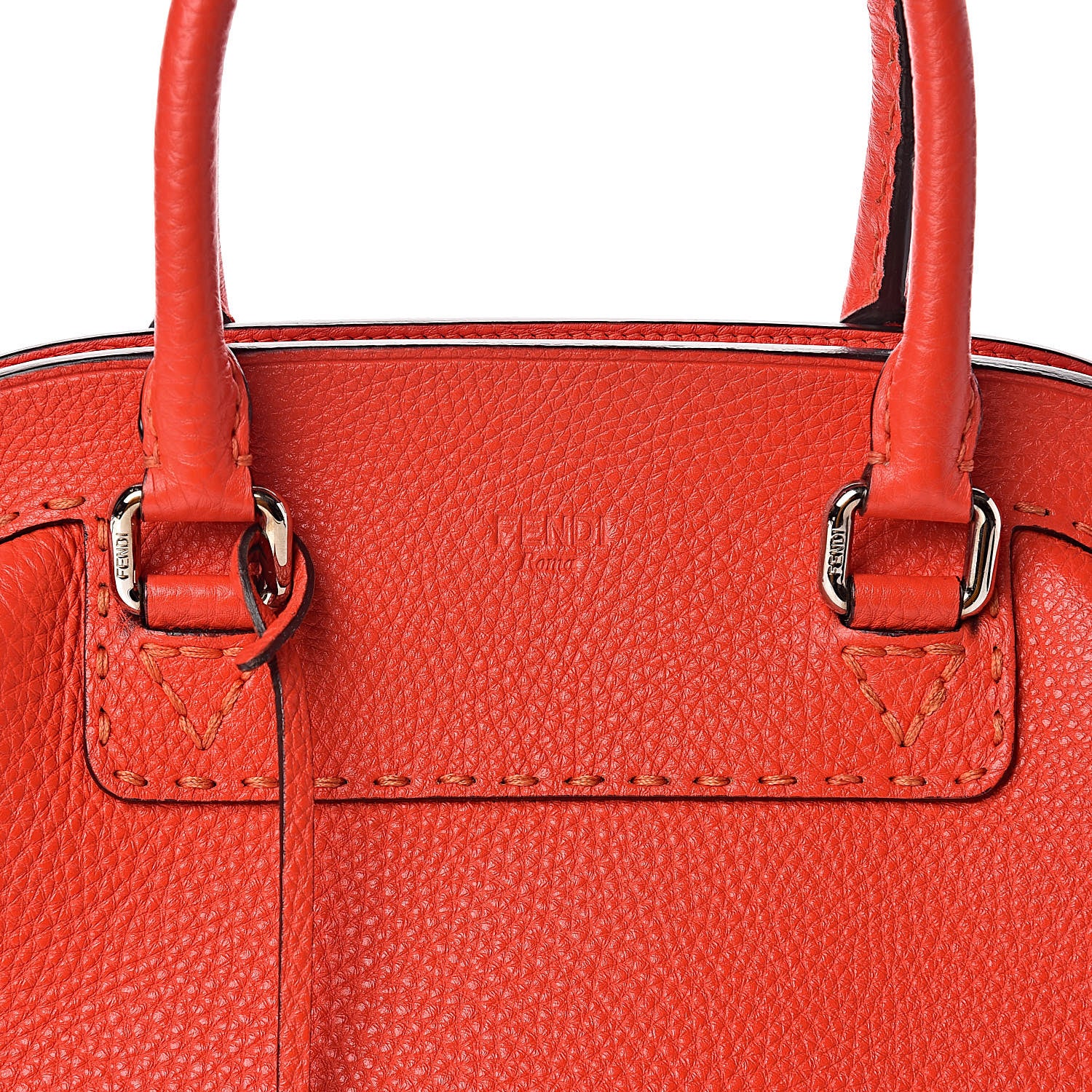 Fendi Cuoio Romano Selleria Adele 1328 Bag Papavero 19 of 19