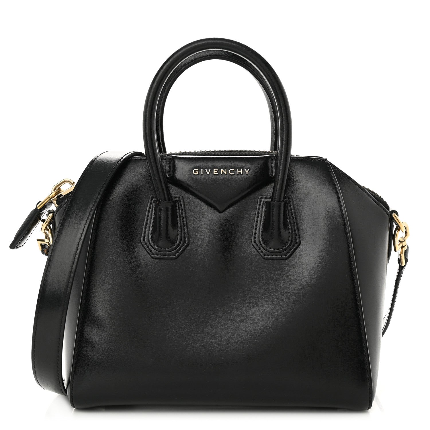 Givenchy Shiny Lord Calfskin Mini Antigona Black 1 of 17