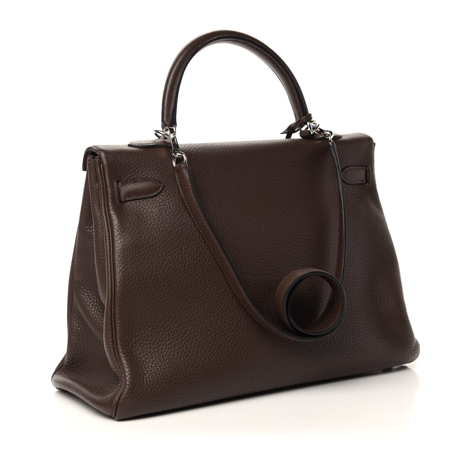 Hermes Taurillon Clemence Kelly Retourne 35 Chocolate 4 of 37