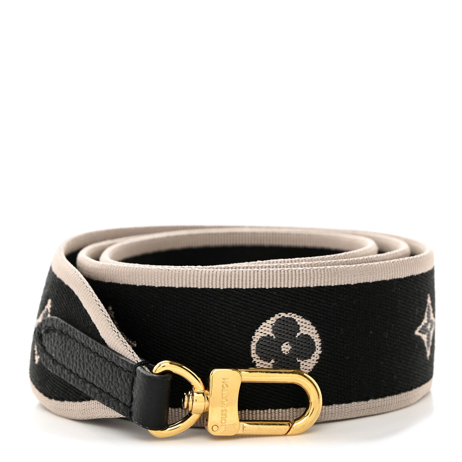 Louis Vuitton Jacquard Diane Shoulder Strap Black Ivory 1 of 4