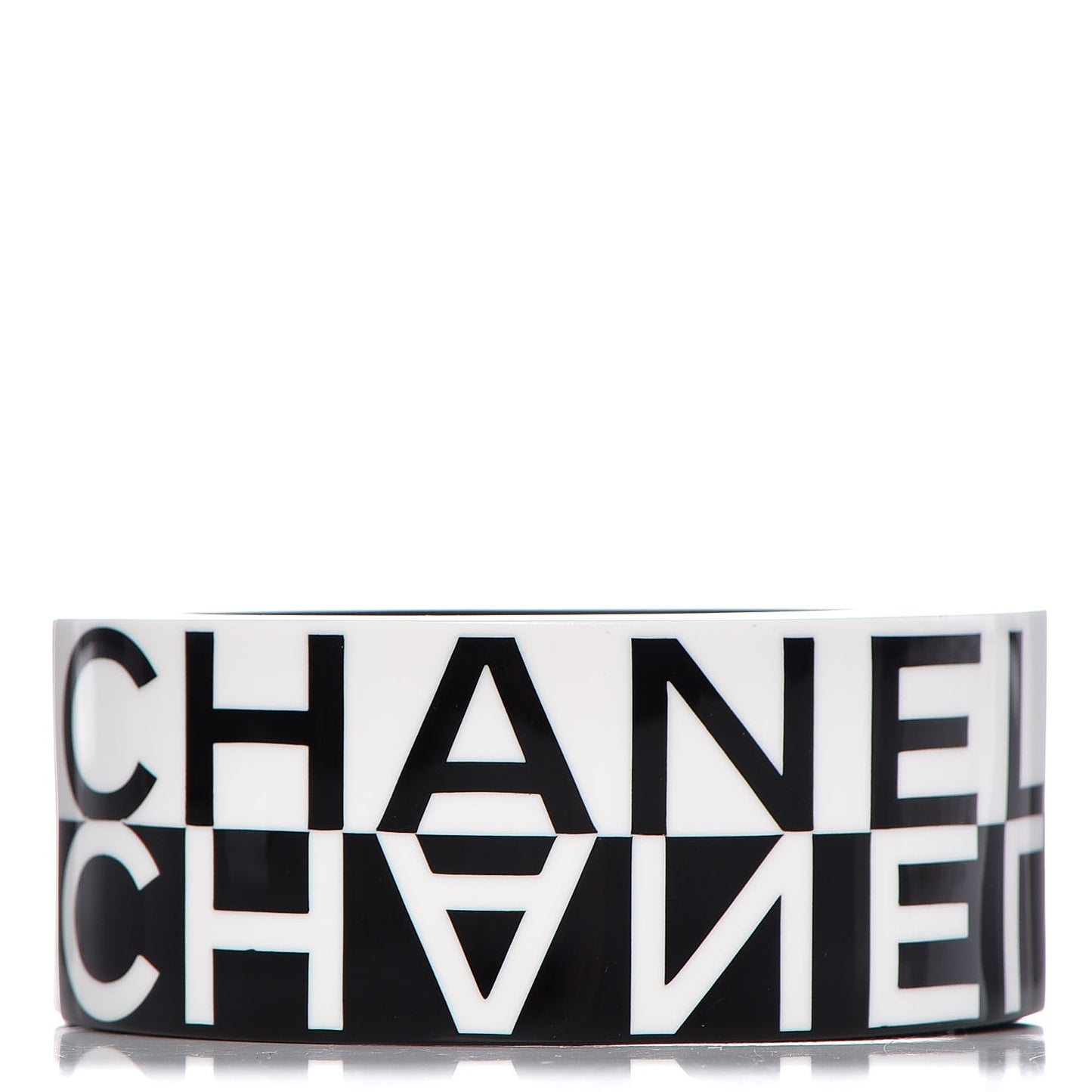 Resin CC Cuff Bracelet Black White
