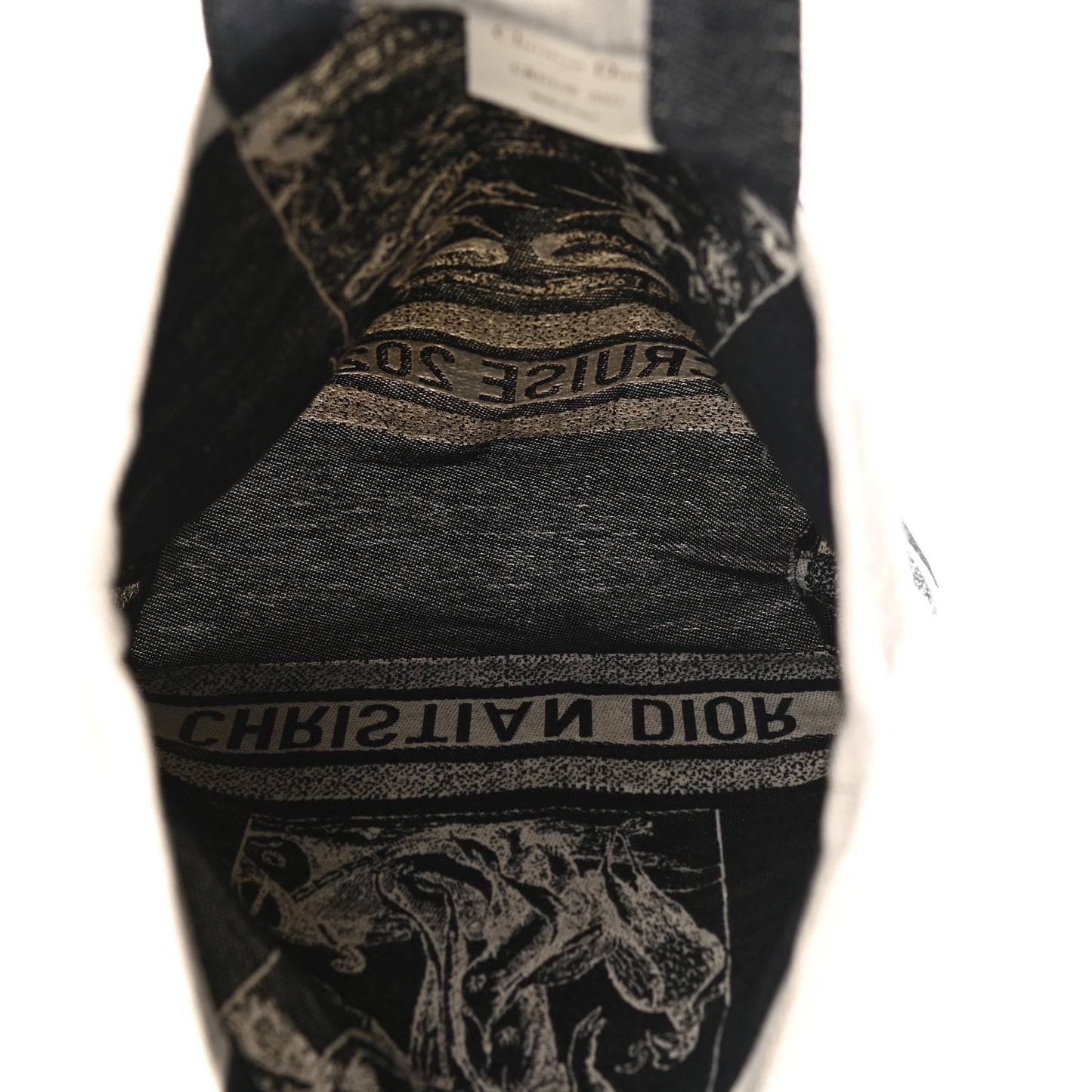 Canvas Print Cruise Tote Ivory Black