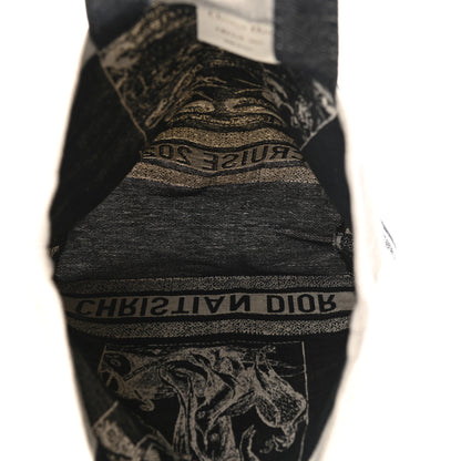 Christian Dior Canvas Print Cruise Tote Ivory Black 5 of 10
