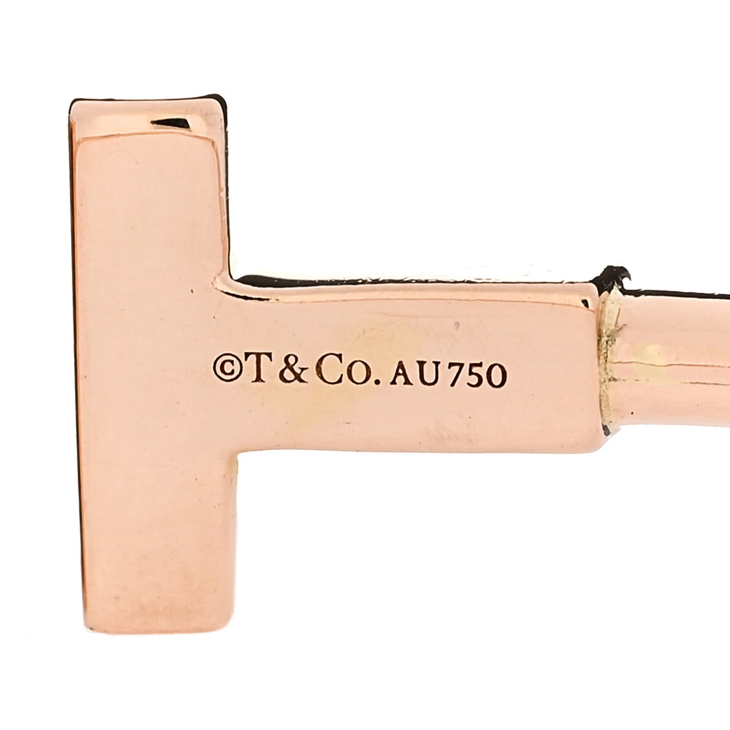 18K Rose Gold T Wire Bracelet