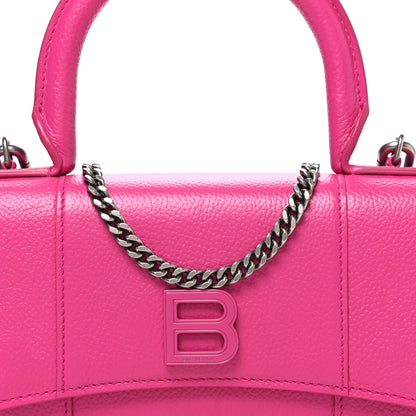 Balenciaga Grained Calfskin Tonal B Hourglass Top Handle Crossbody Phone Holder Fuchsia 8 of 10