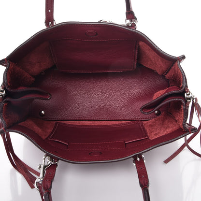 Balenciaga Veau Papier A6 Zip Around Tote Rouge Pourpre 6 of 8