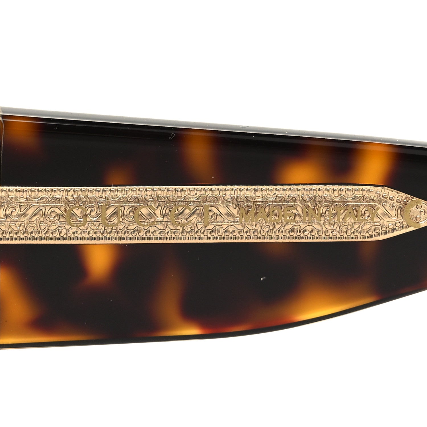 Gucci Snakeskin Acetate Square Sunglasses GG0484S Havana 6 of 8