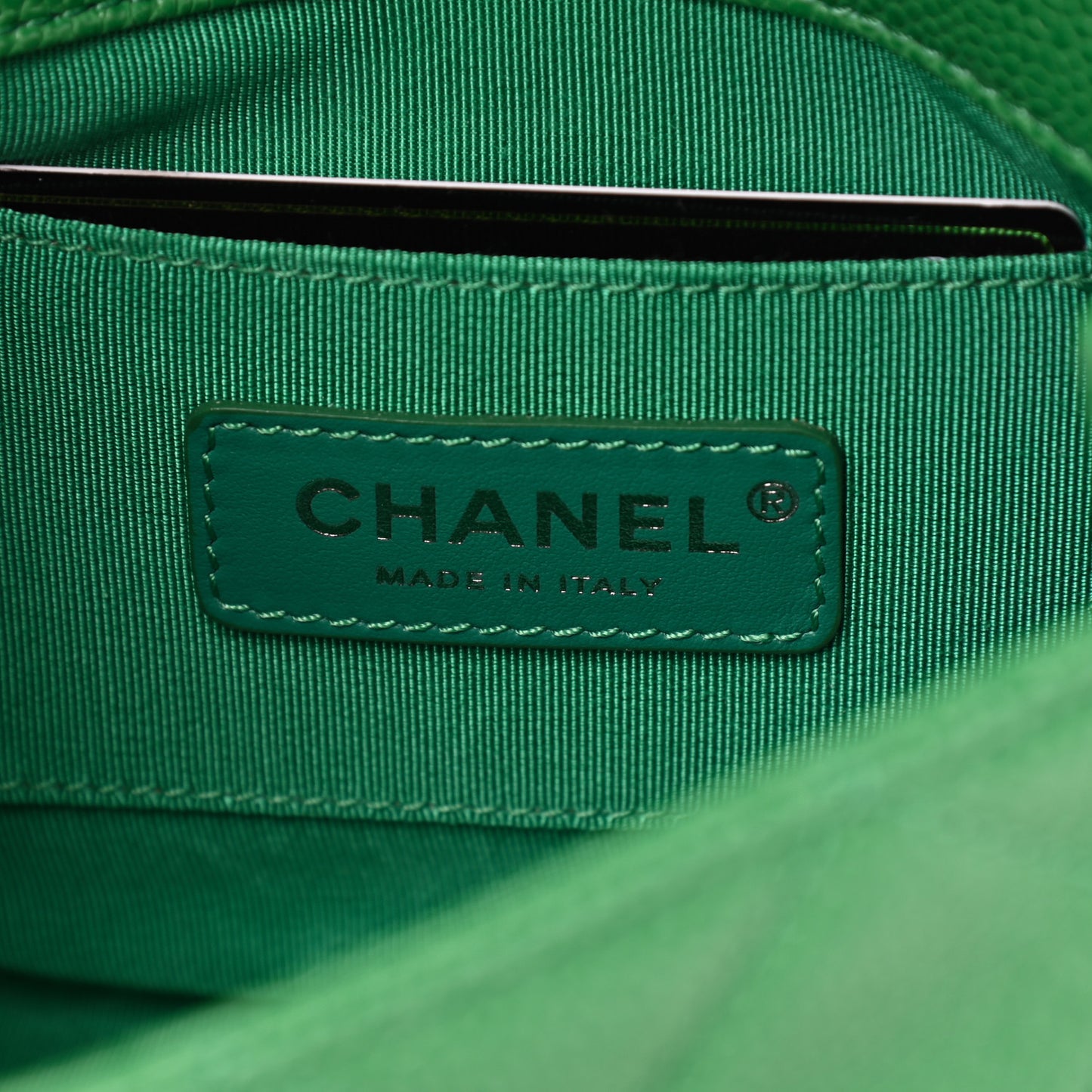 Caviar Quilted Mini Incognito Square Flap Green