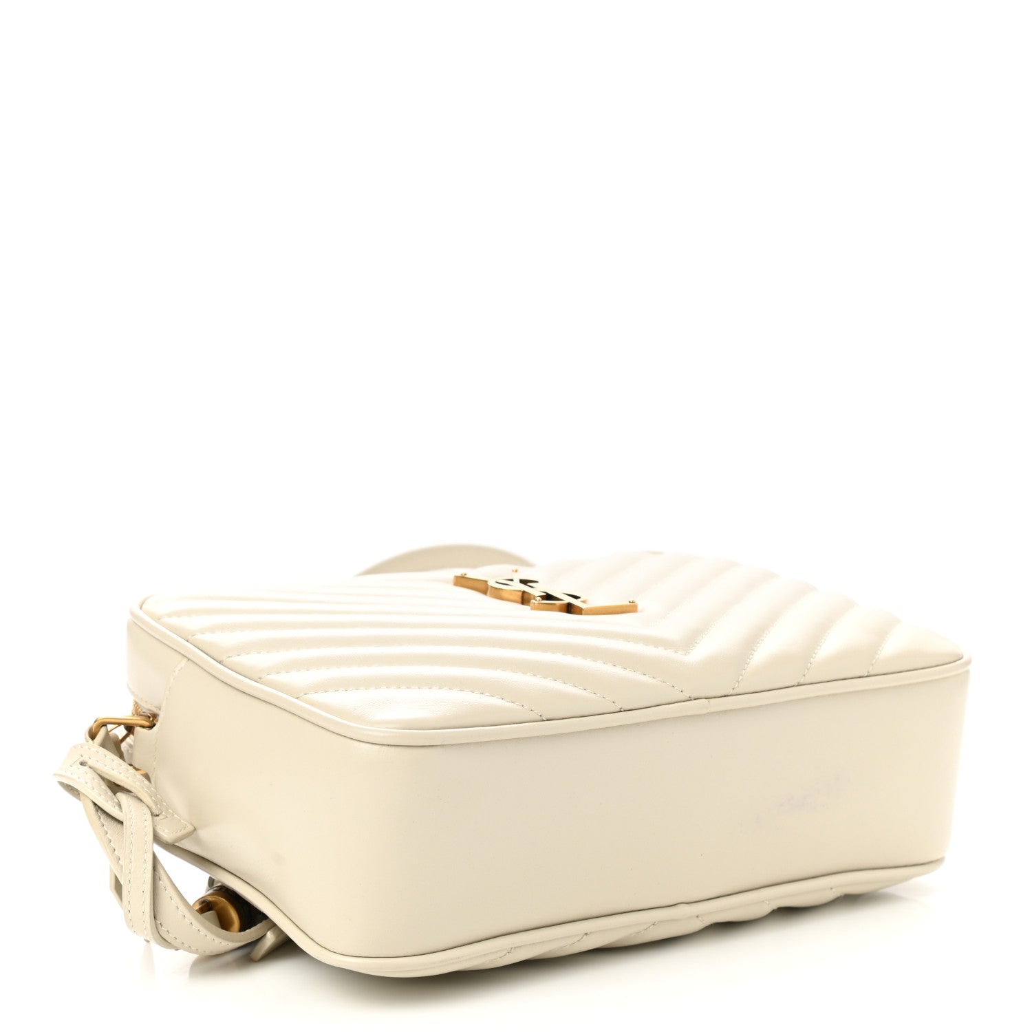 Saint Laurent Calfskin Matelasse Monogram Lou Camera Bag Crema Soft 4 of 11
