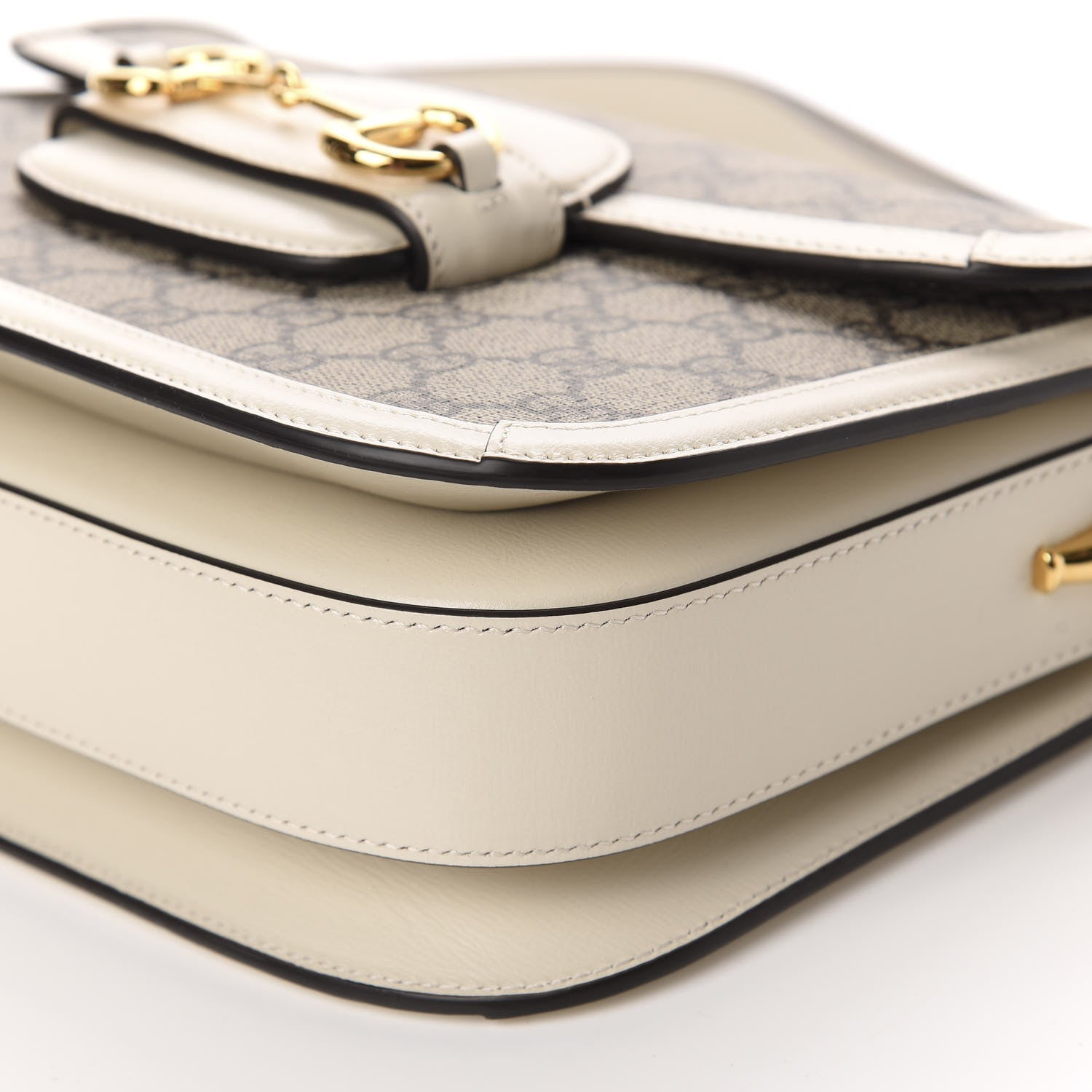 Gucci GG Supreme Monogram Horsebit 1955 Shoulder Bag Beige Mystic White 7 of 10