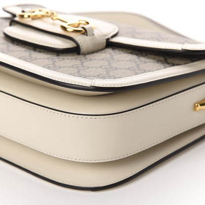 Gucci GG Supreme Monogram Horsebit 1955 Shoulder Bag Beige Mystic White 7 of 10