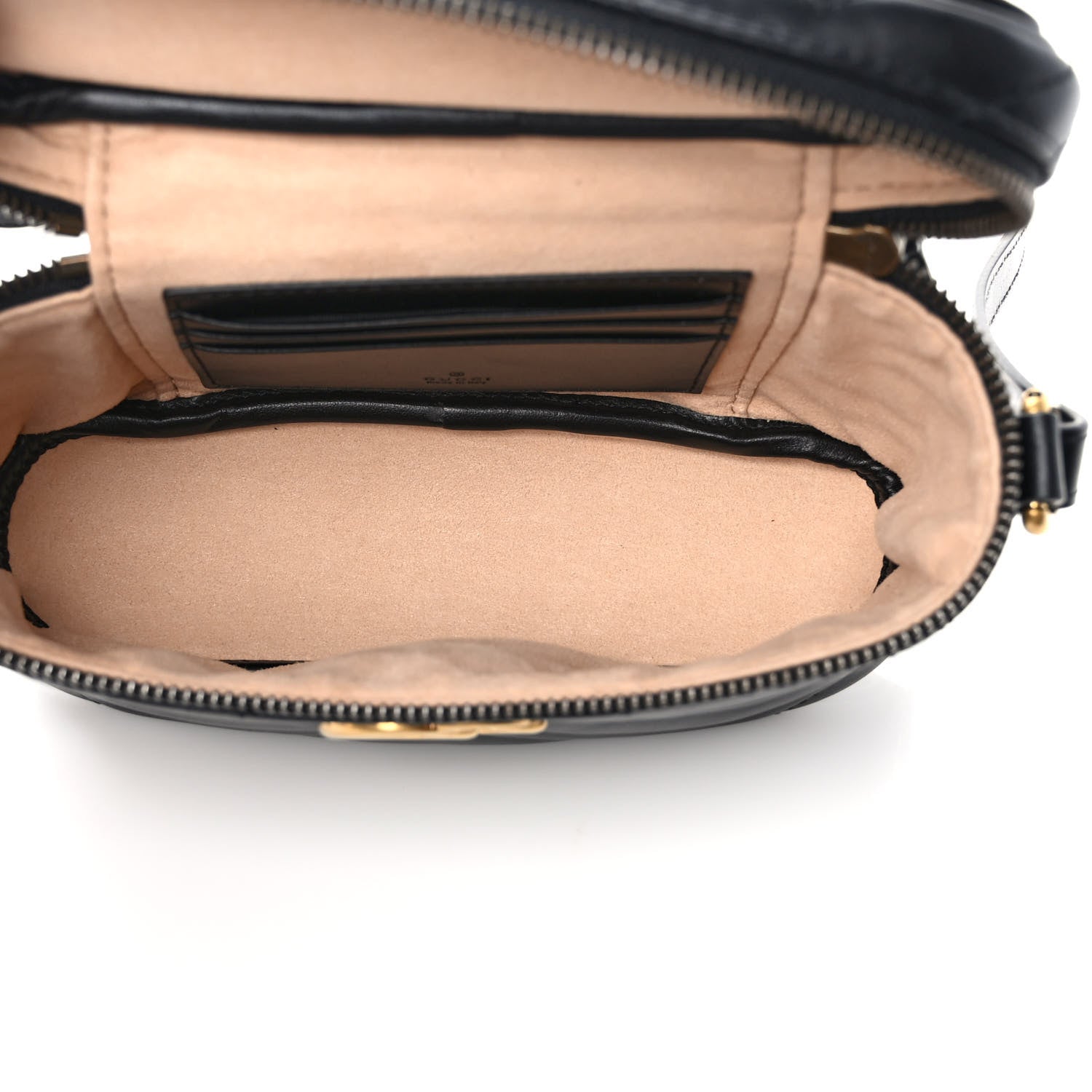 Gucci Calfskin Matelasse Small GG Marmont Vanity Cosmetic Case Black 5 of 9