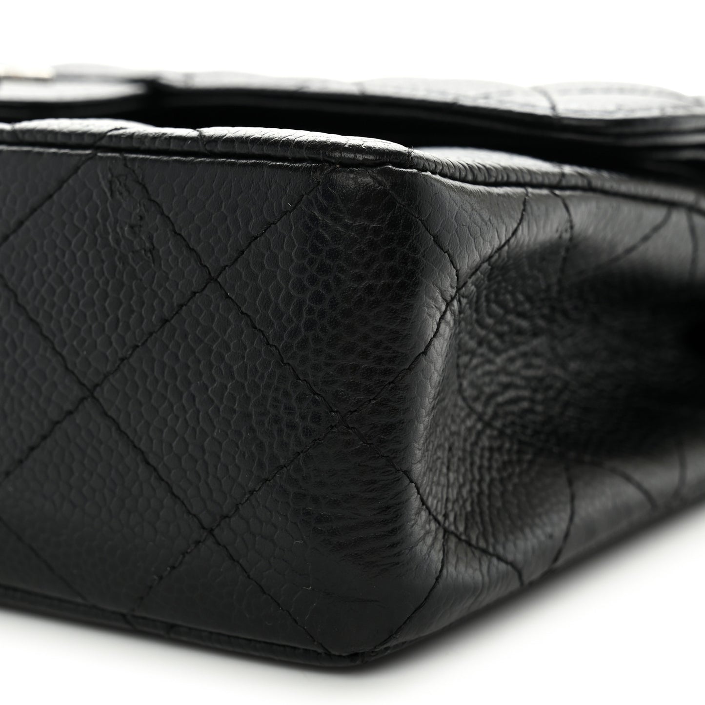 Caviar Quilted Small Double Flap Black